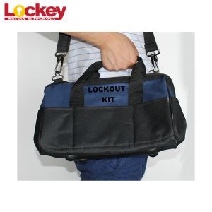 Bag Zouti Blokaj Sekirite Pòtab Blue Nwa